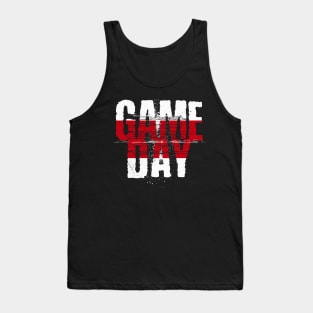 Red and Black Gameday // Grunge Vintage Football Game Day Tank Top